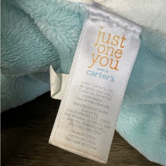 Carters Just One You Aqua & Grey Sea Turtle Lovey - Picture 4 of 5